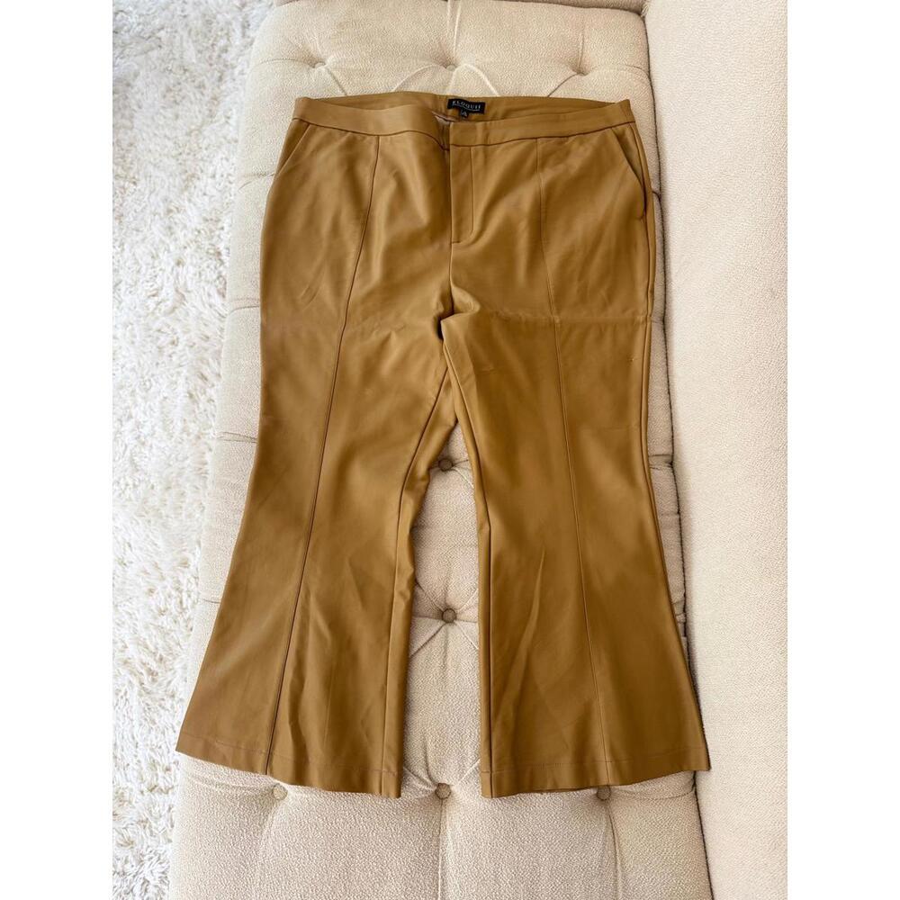 Eloquii Tan Leather Pants - Size 22